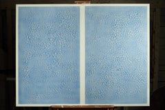 Fratturato Azzurro Painting Wall Sculpture by Kris Lamba Studio