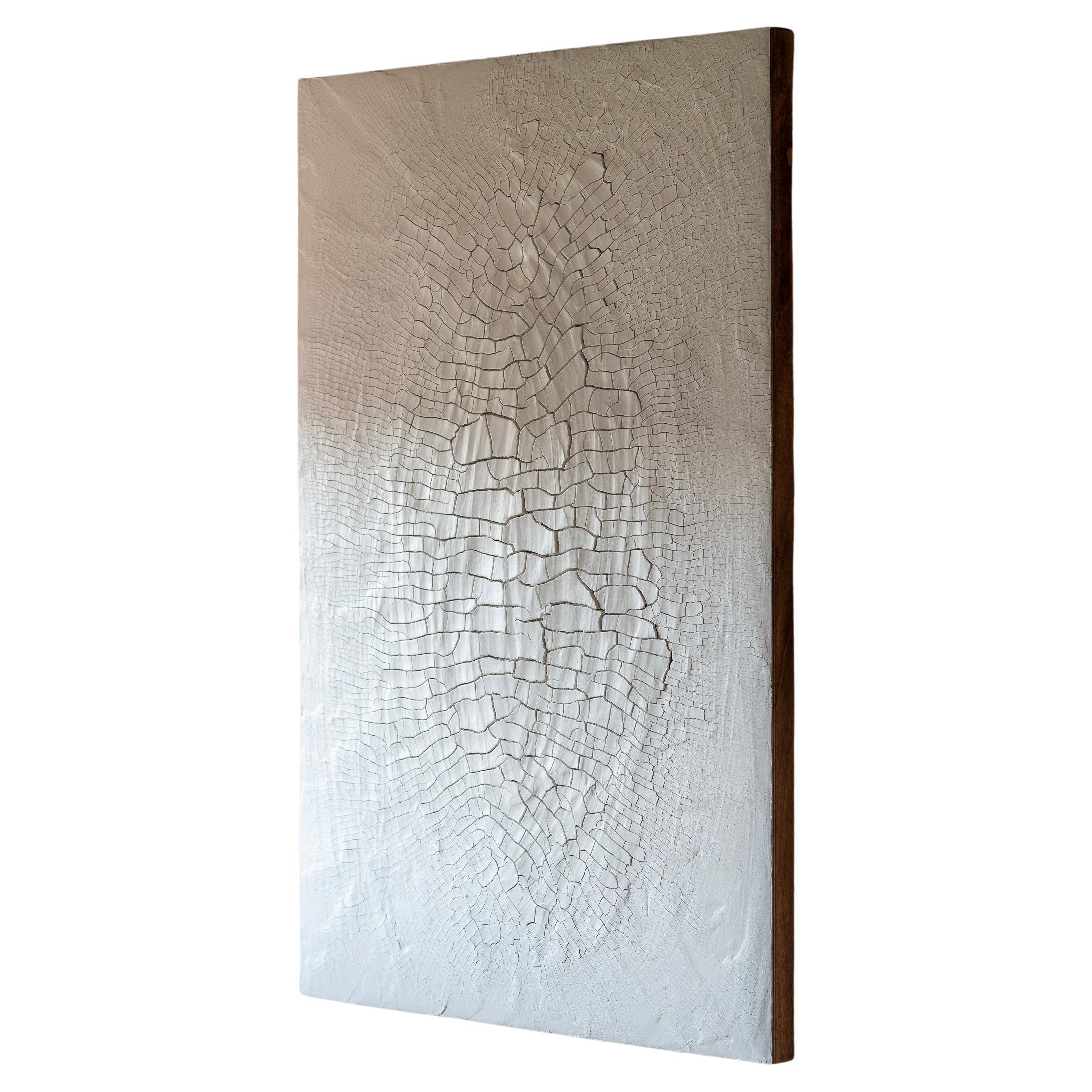 Scultura da parete Fratturato Bianco 5 Painting by Kris Lamba Studio