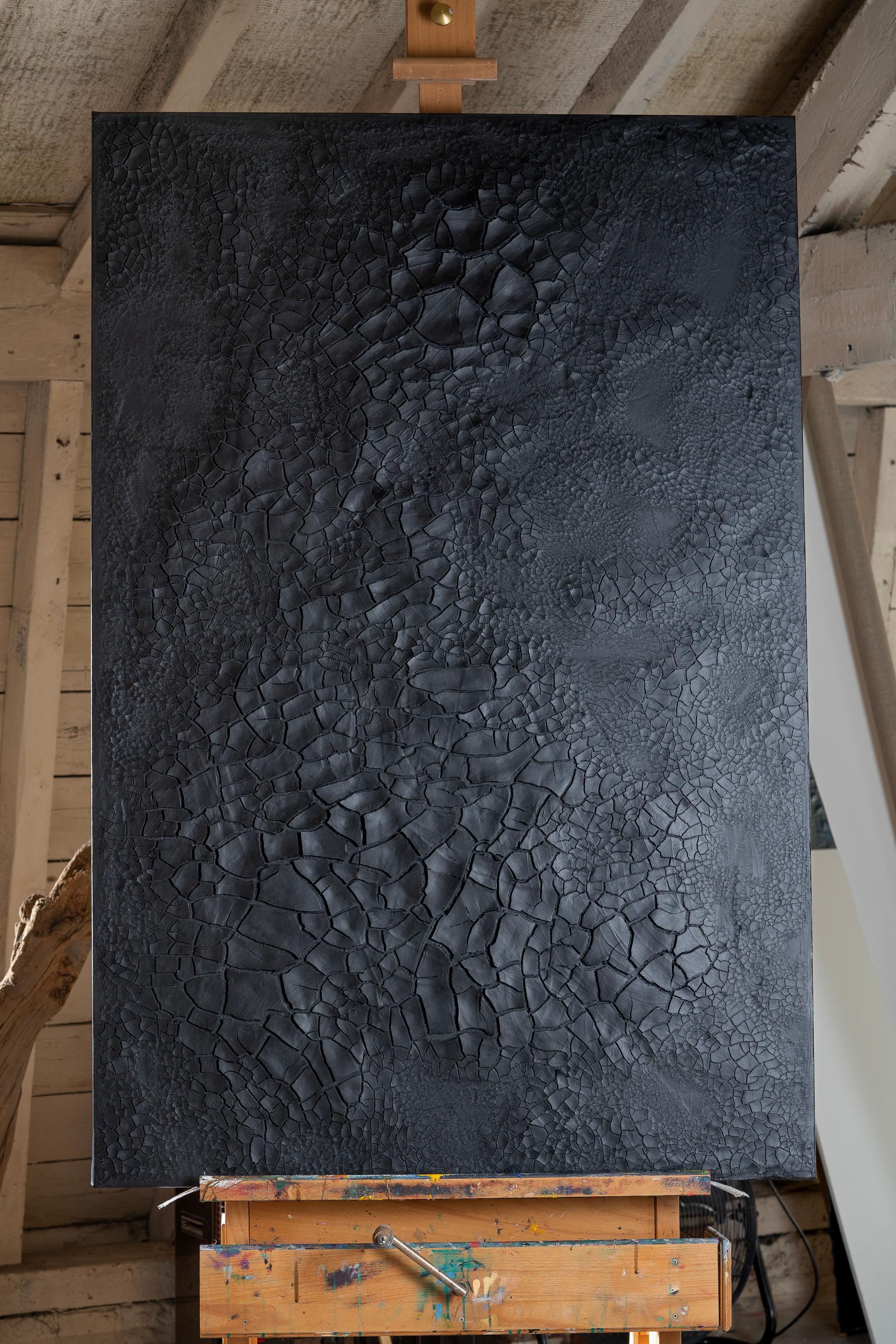 Ceramic Fratturato Buio Painting Wall Sculpture by Kris Lamba Studio For Sale