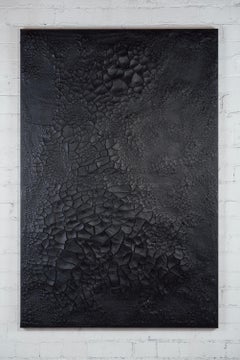 Fratturato Nero 5 Painting Wall Sculpture by Kris Lamba Studio