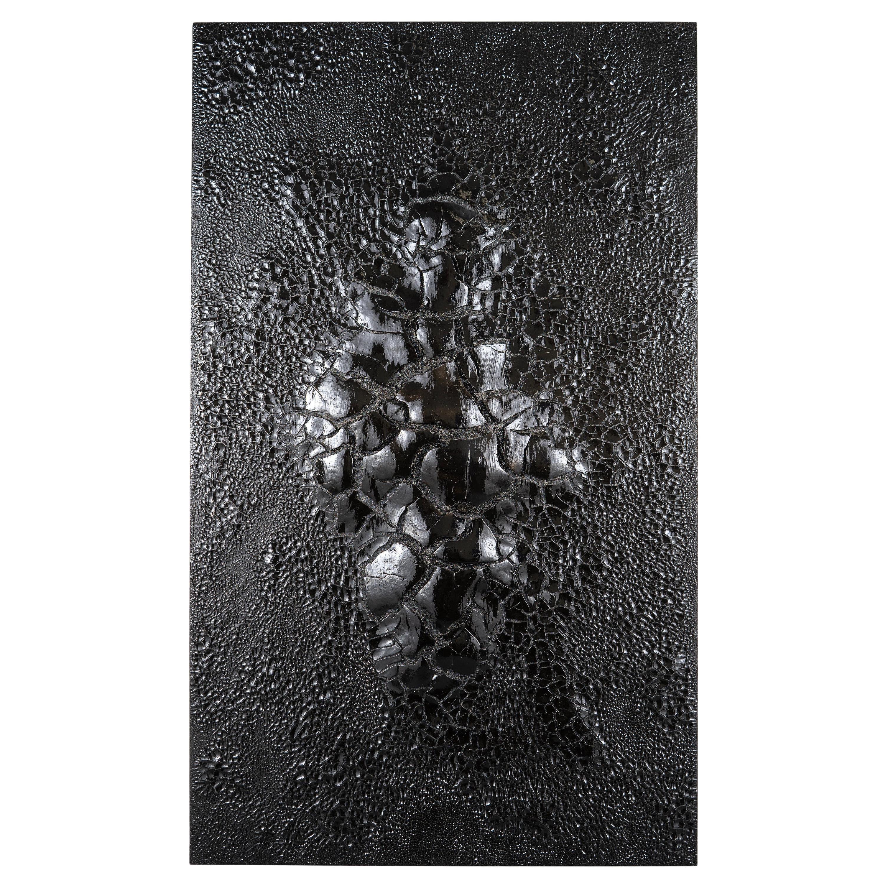Pittura Scultura da parete Fratturato Nero II di Kris Lamba Studio