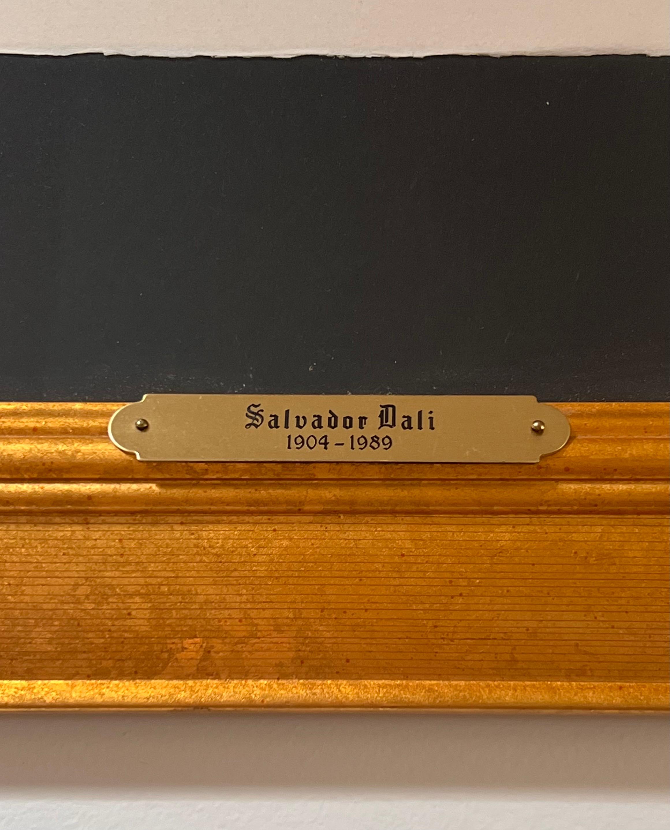 Un'autentica stampa su blocco di legno di Salvador Dalì, incorniciata, 1964 in vendita 8
