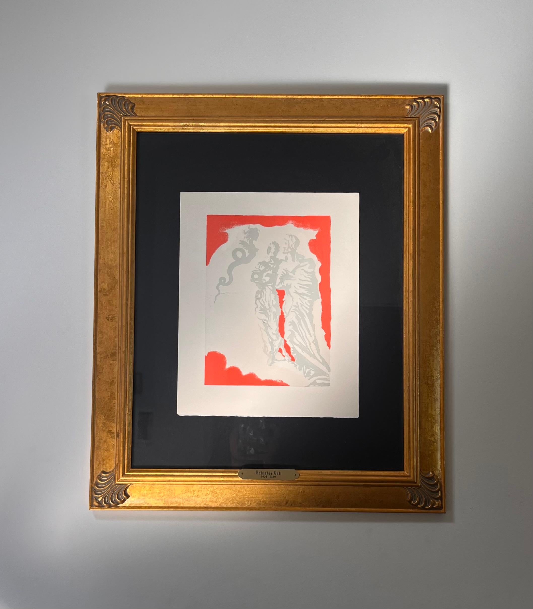 Un'autentica stampa su blocco di legno di Salvador Dalì, incorniciata, 1964 in vendita 9