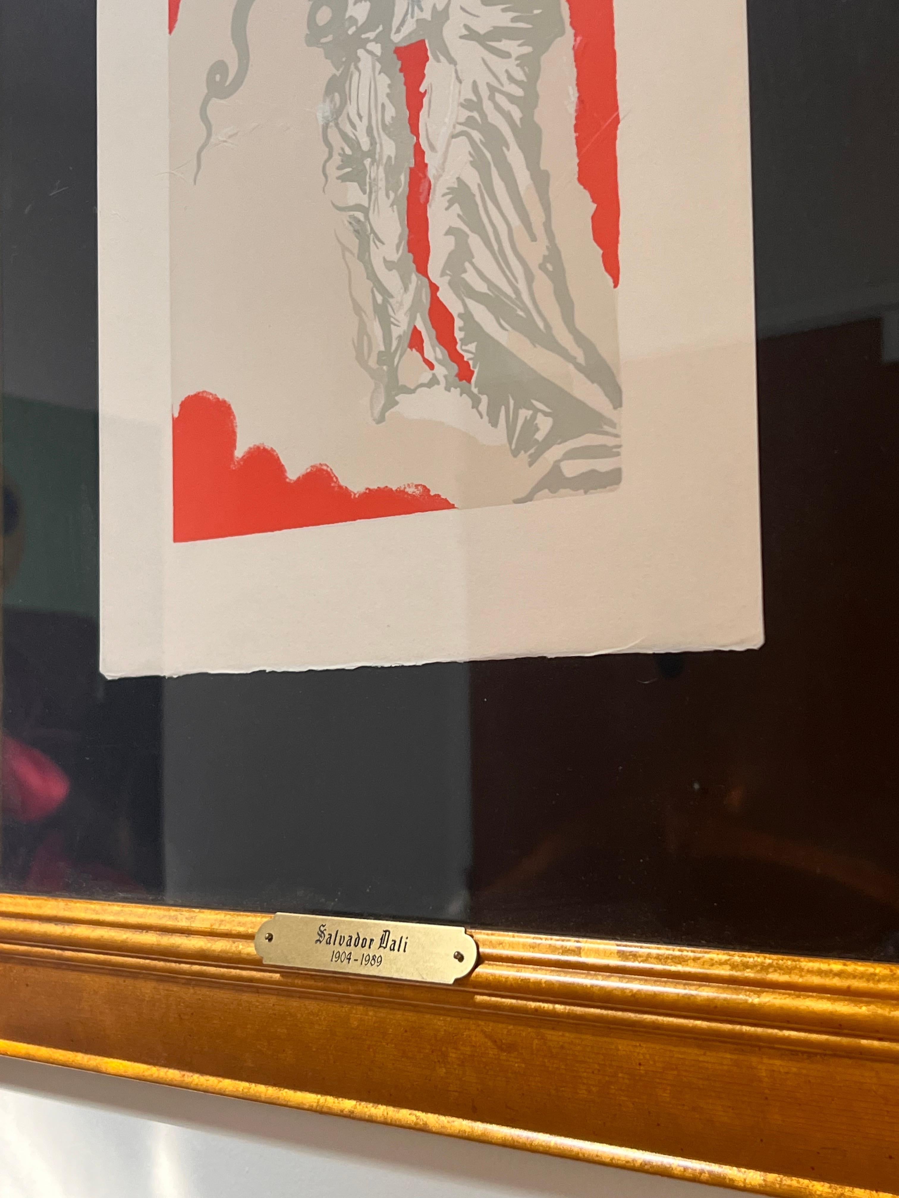 XX secolo Un'autentica stampa su blocco di legno di Salvador Dalì, incorniciata, 1964 in vendita