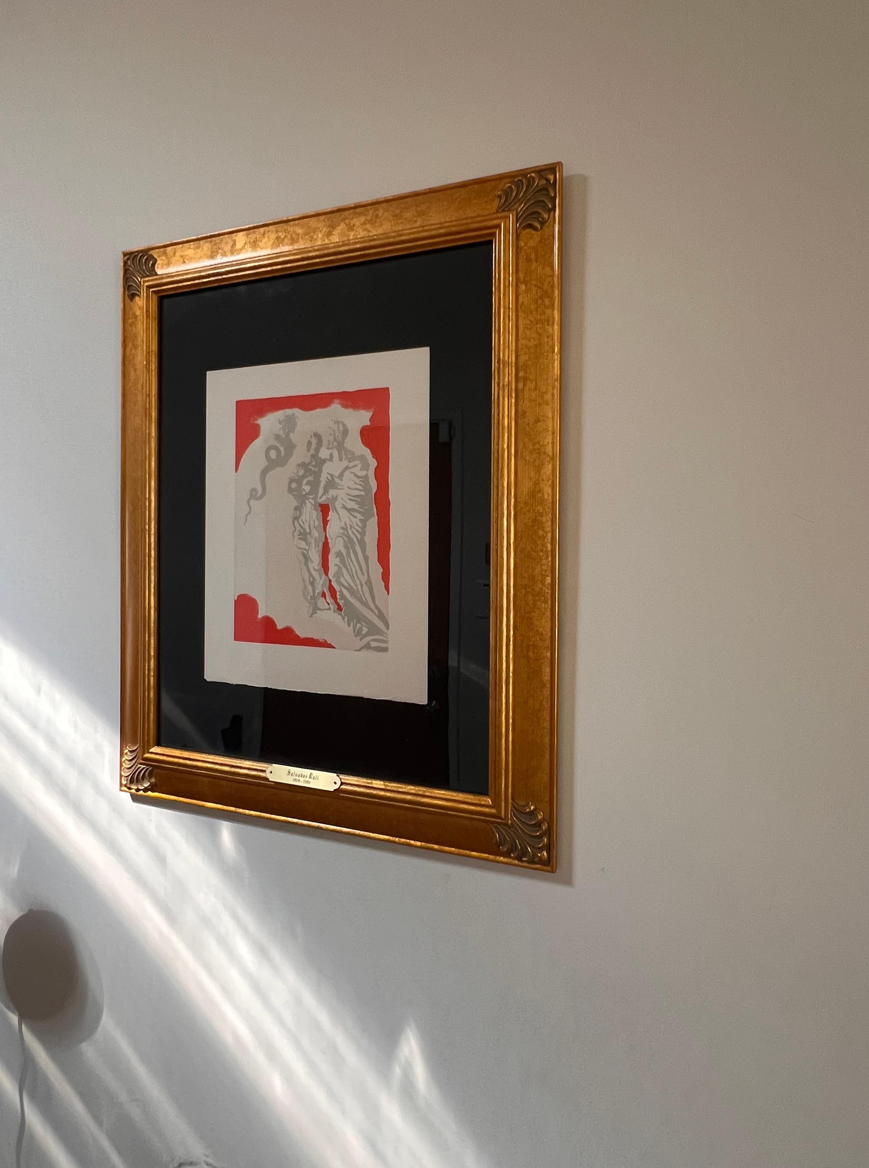 Un'autentica stampa su blocco di legno di Salvador Dalì, incorniciata, 1964 in vendita 2