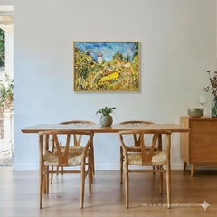 Fraueninsel / Chiemsee con monastero e giardino, 1994 - Pittura a olio di Alexander