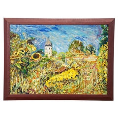 Fraueninsel / Chiemsee con monastero e giardino, 1994 - Pittura a olio di Alexander