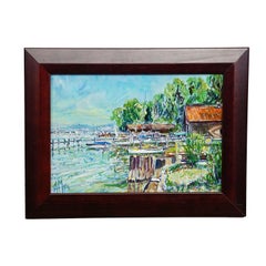 Fraueninsel, Eastern Shore - Pittura a olio di Alexander Michael, 1994