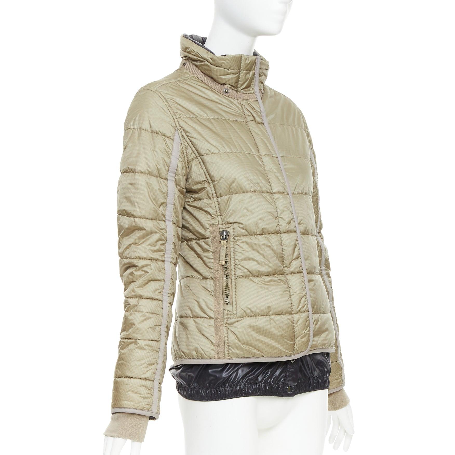 FRAUENSCHUH Edición limitada hecha a mano de nailon caqui con cremallera Chaqueta de nieve XS en Excelente estado para la venta en Hong Kong, NT