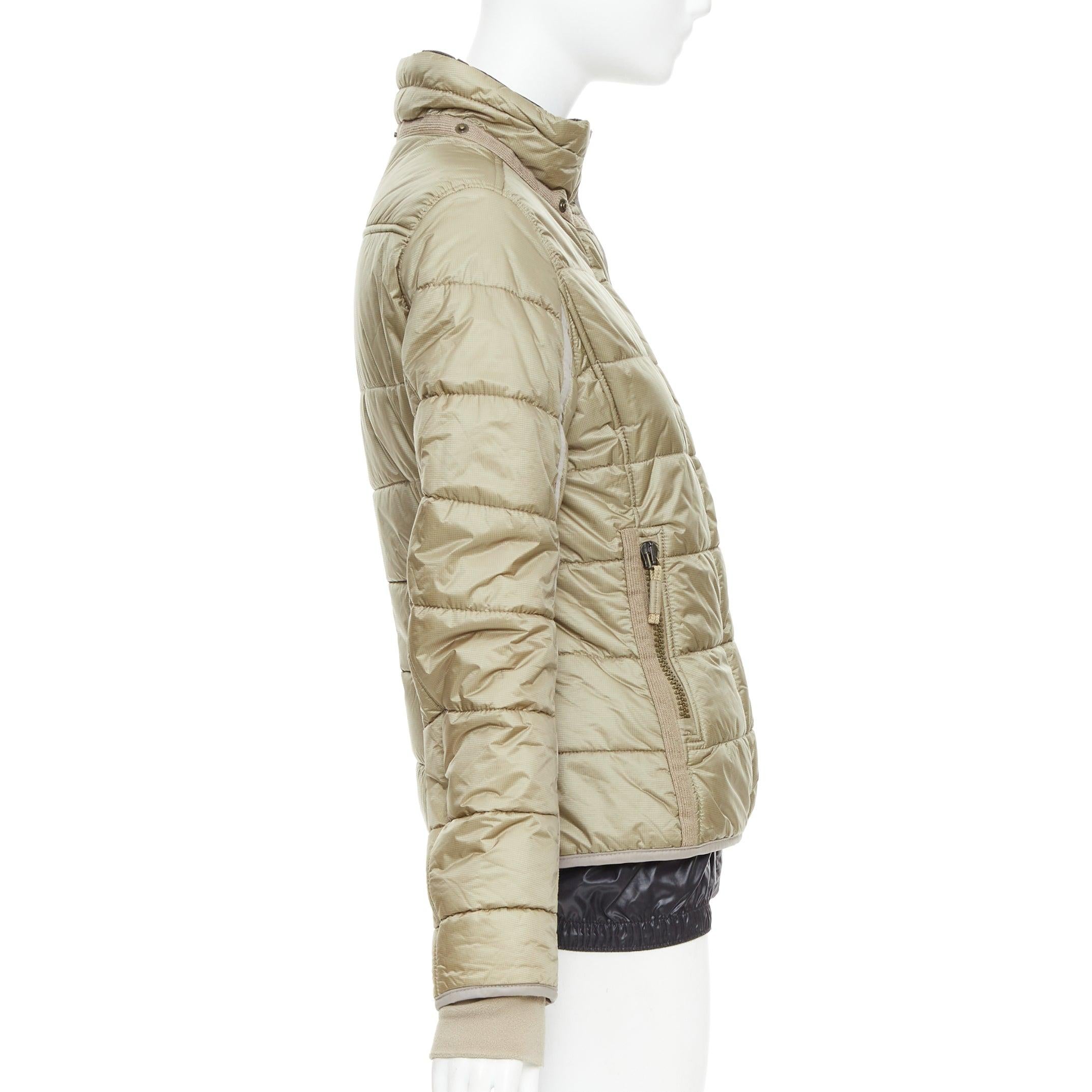 De las mujeres FRAUENSCHUH Edición limitada hecha a mano de nailon caqui con cremallera Chaqueta de nieve XS en venta