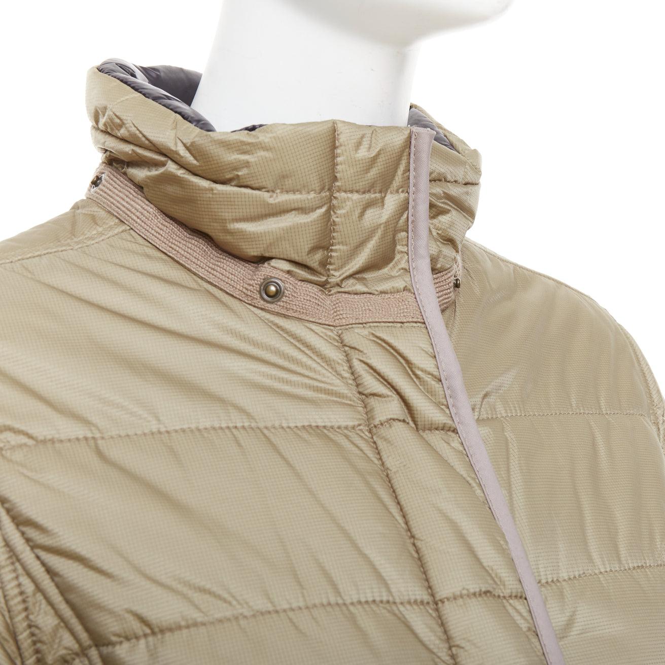 FRAUENSCHUH Edición limitada hecha a mano de nailon caqui con cremallera Chaqueta de nieve XS en venta 3