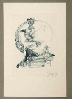 Antique Bayros-Mappe III - Héliogravu by Fraz von Bayros - 1913