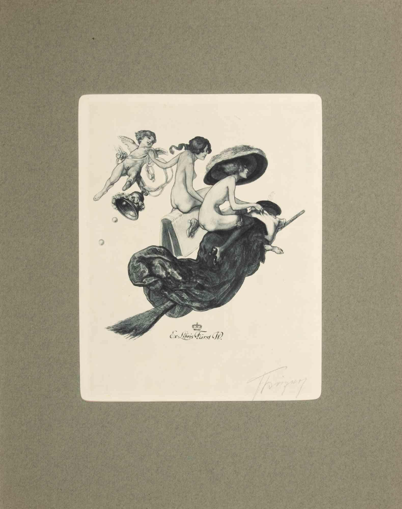 Bayros-Mappe III - Heliograbado de Fraz von Bayros - 1913 en venta 1