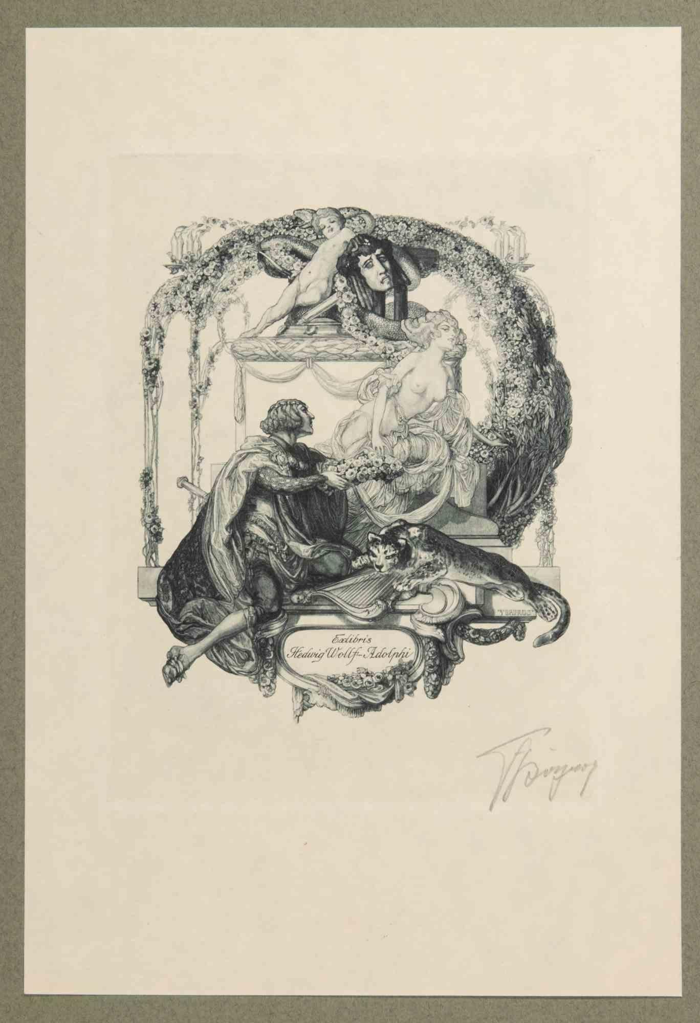 Bayros-Mappe III - Heliograbado de Fraz von Bayros - 1913 en venta 1