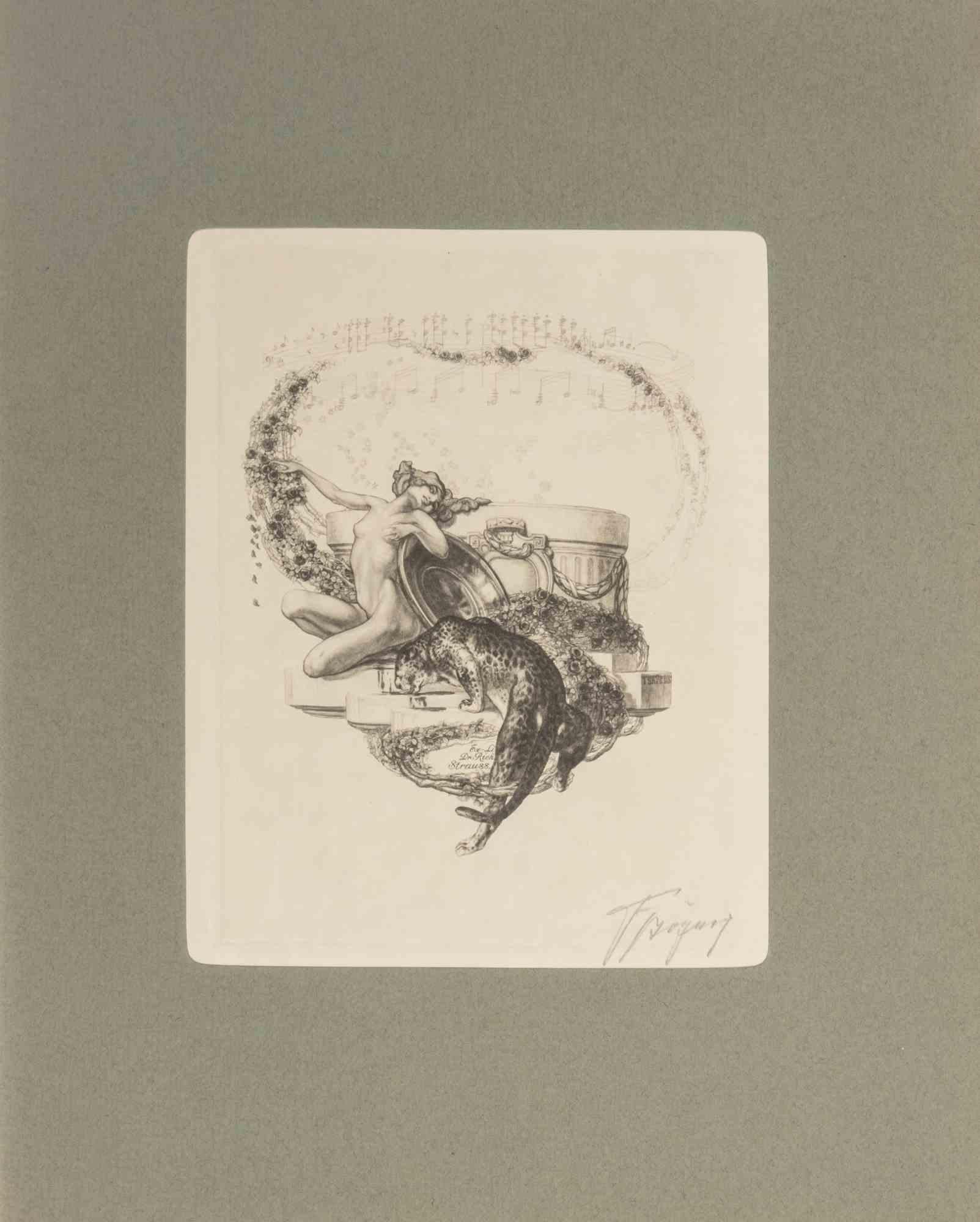 Bayros-Mappe III - Héliogravure by Fraz von Bayros - 1913 For Sale 1