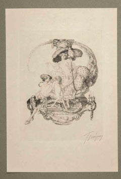 Antique Bayros-Mappe III - Héliogravure by Fraz von Bayros - 1913