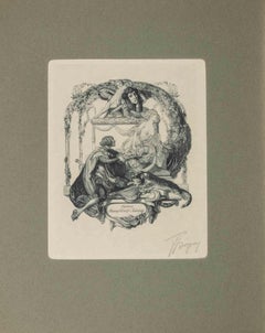 Antique Bayros-Mappe III - Héliogravure by Fraz von Bayros - 1913