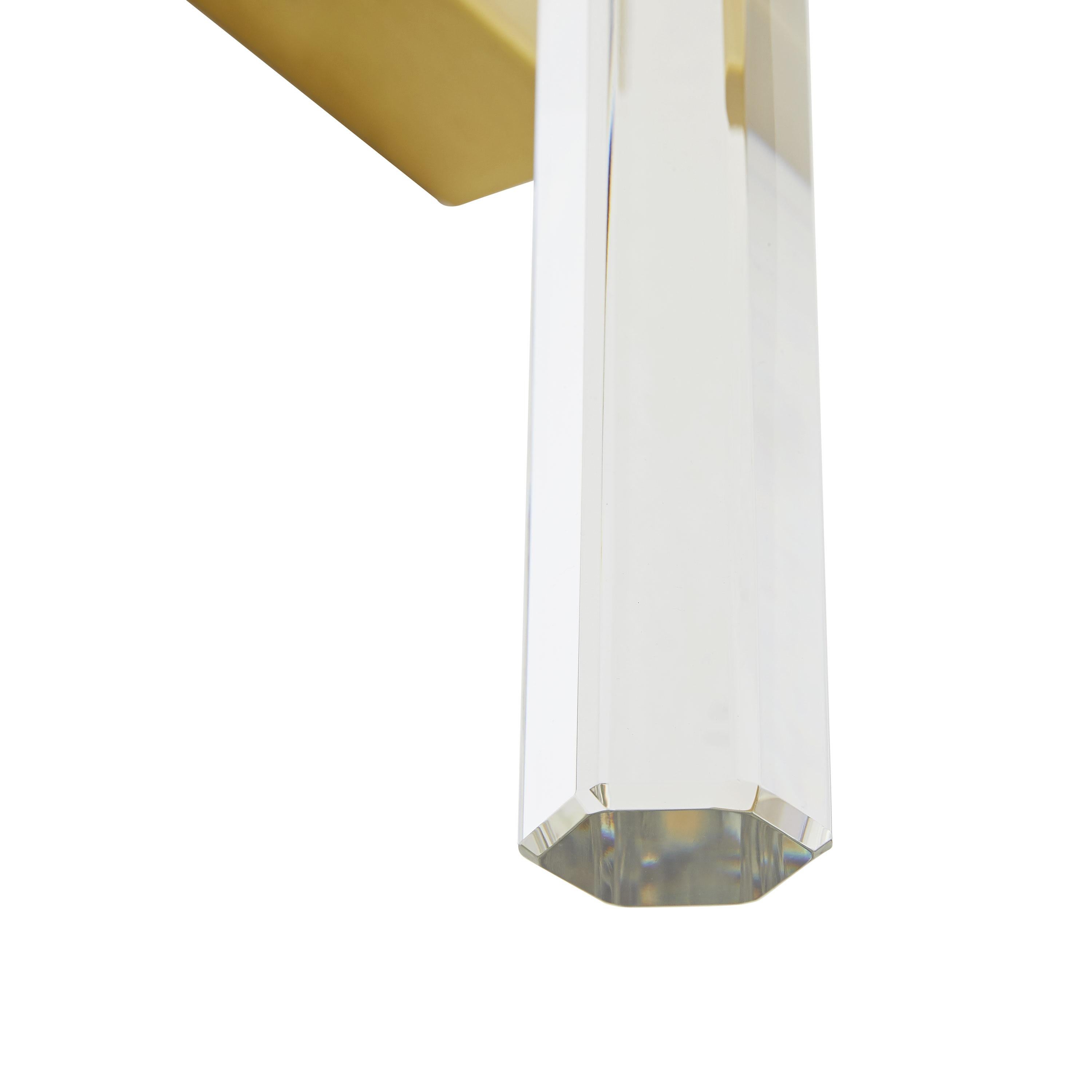 Frazier Sconce 49671 - Antique Brass Crystal In Good Condition For Sale In London, GB