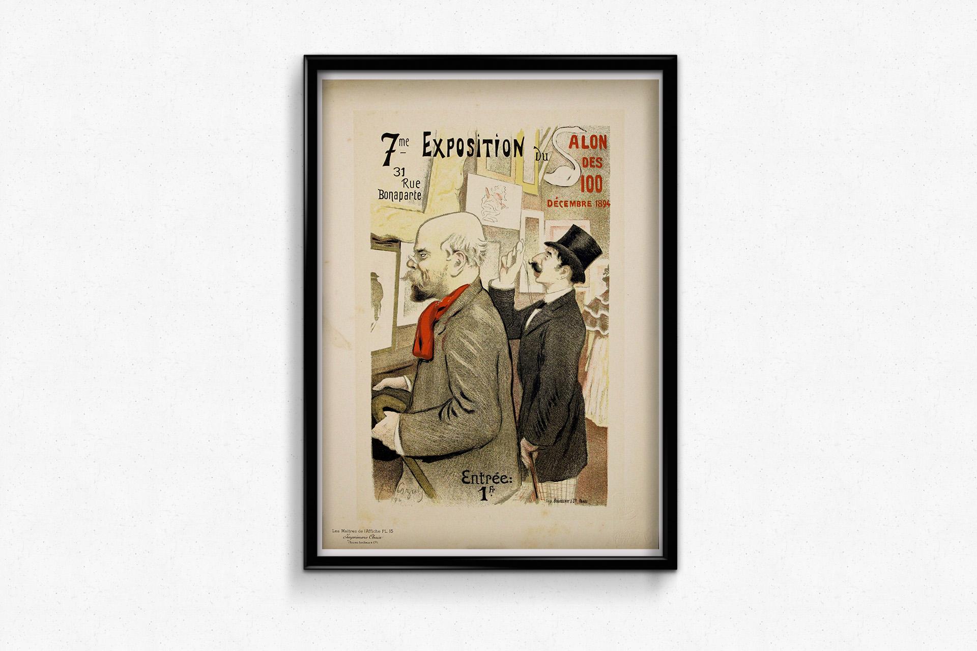 1894 Les Maîtres de l'Affiche cartel litográfico de Cazals - Salón de los 100 en venta 2