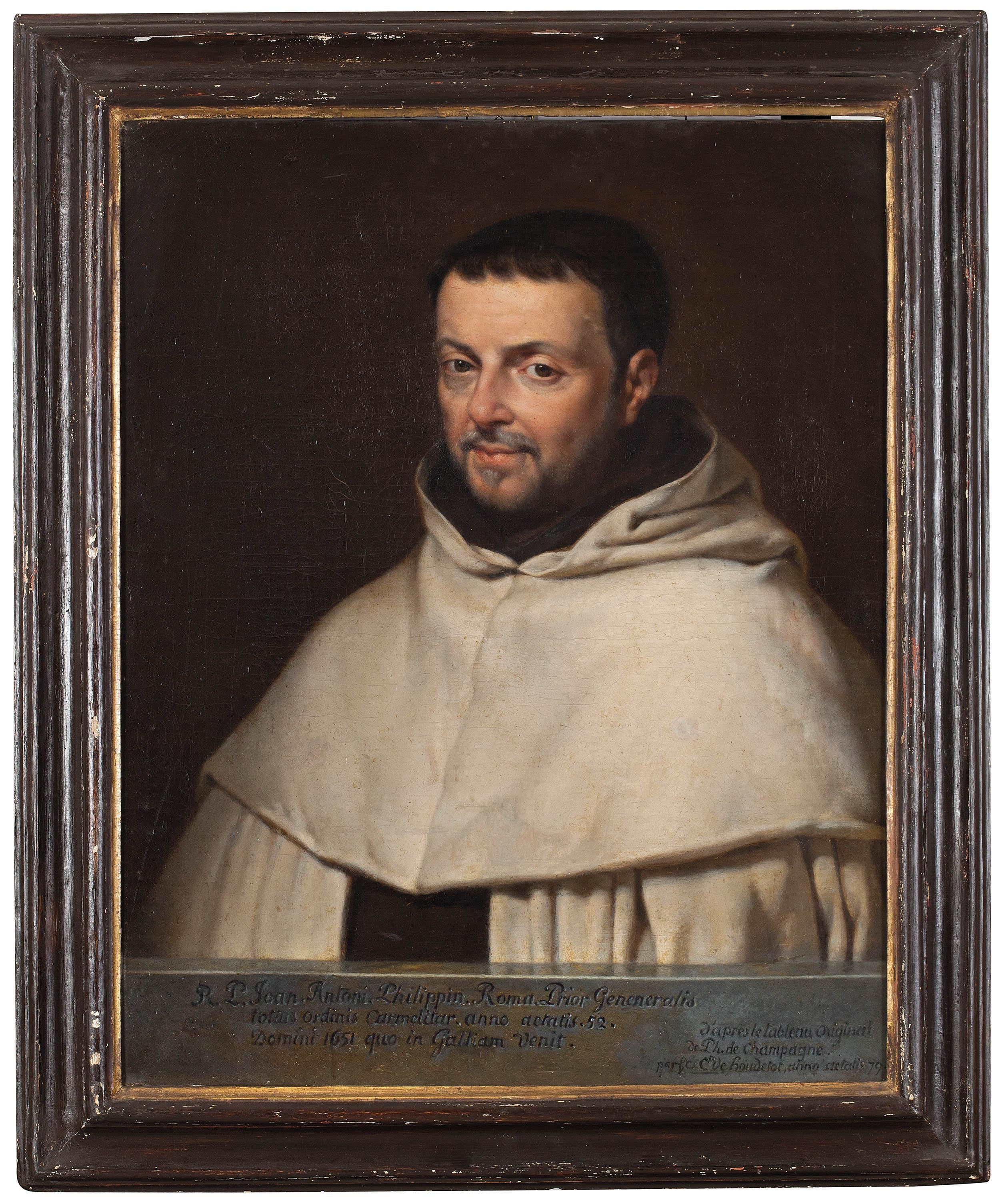 19th Century By Comte d'Houdetot Portrait of GiovanniAntonioFilippini Oil/canvas - Painting by Frédéric-Christophe, Comte d'Houdetot