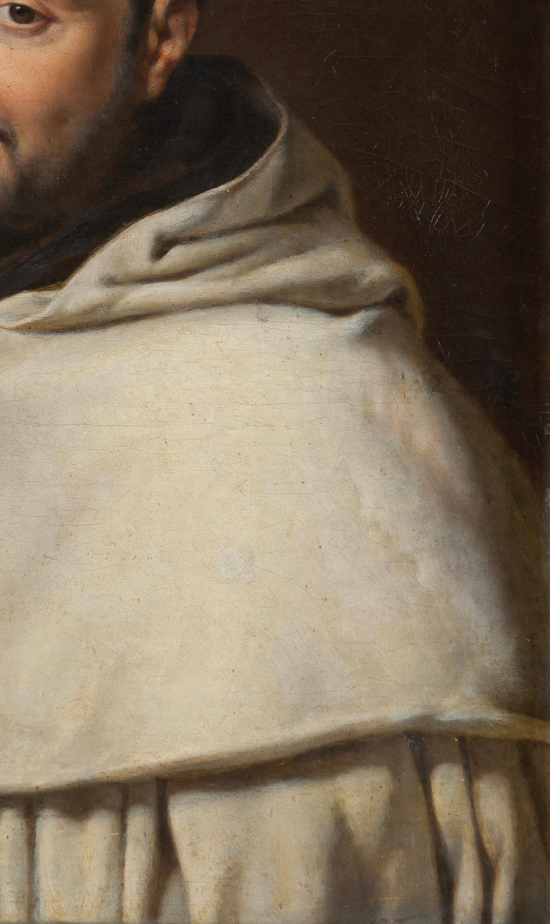 19th Century By Comte d'Houdetot Portrait of GiovanniAntonioFilippini Oil/canvas - Black Portrait Painting by Frédéric-Christophe, Comte d'Houdetot