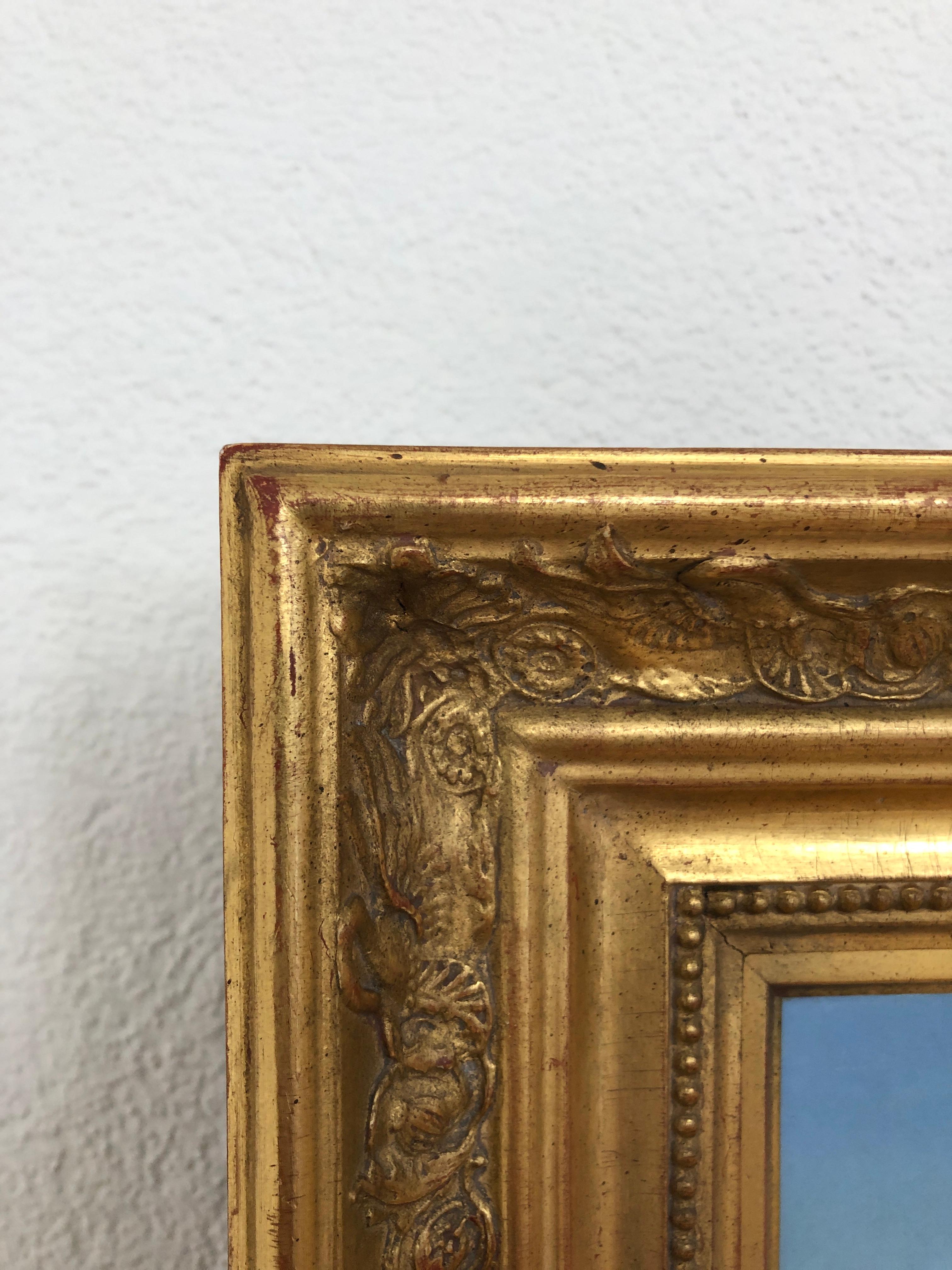 Artwork on canvas

Wooden frame and gilded plaster
58 x 69.5 x 7 cm
