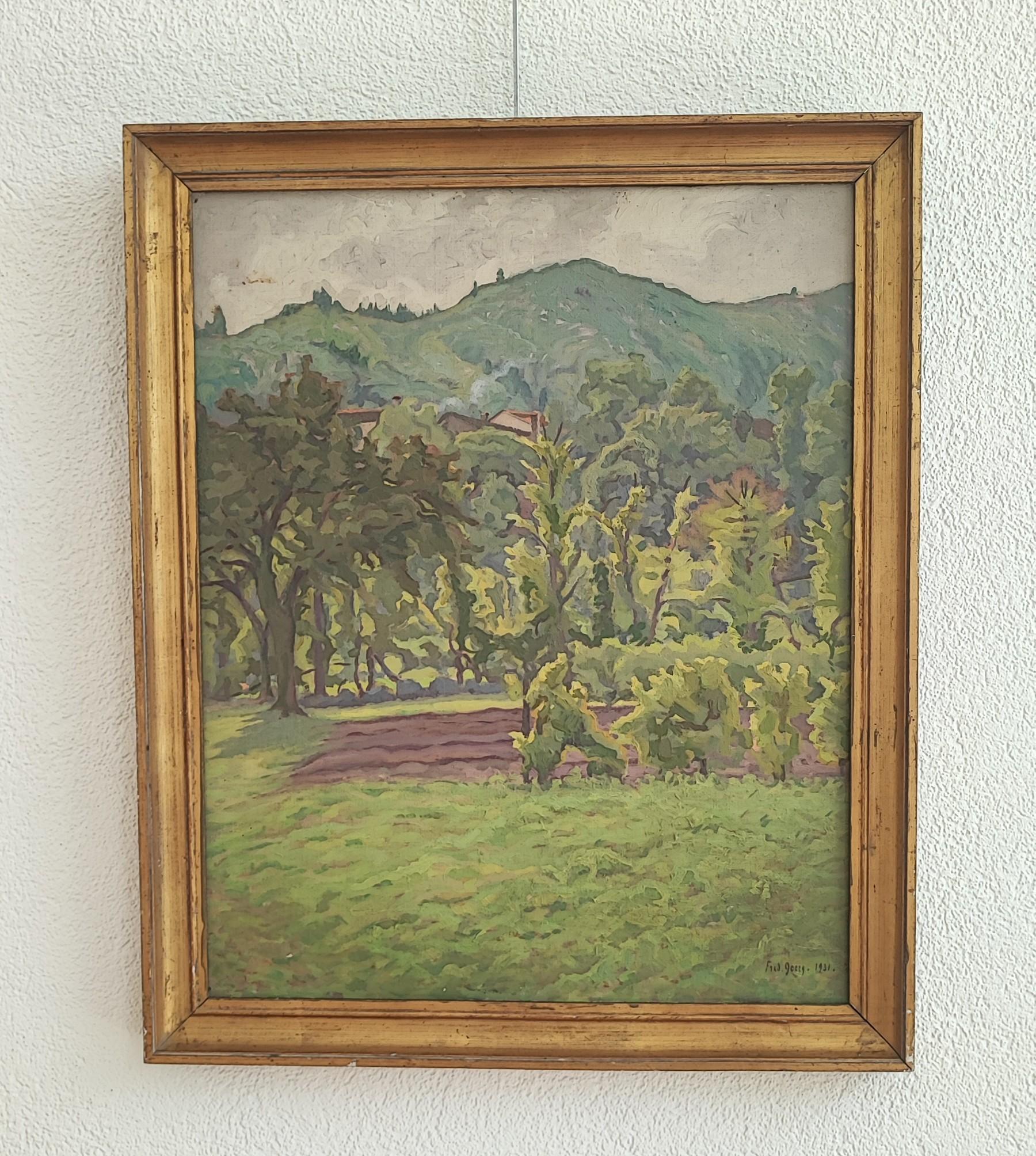 Genfer Landschaften – Painting von Frédéric Goerg