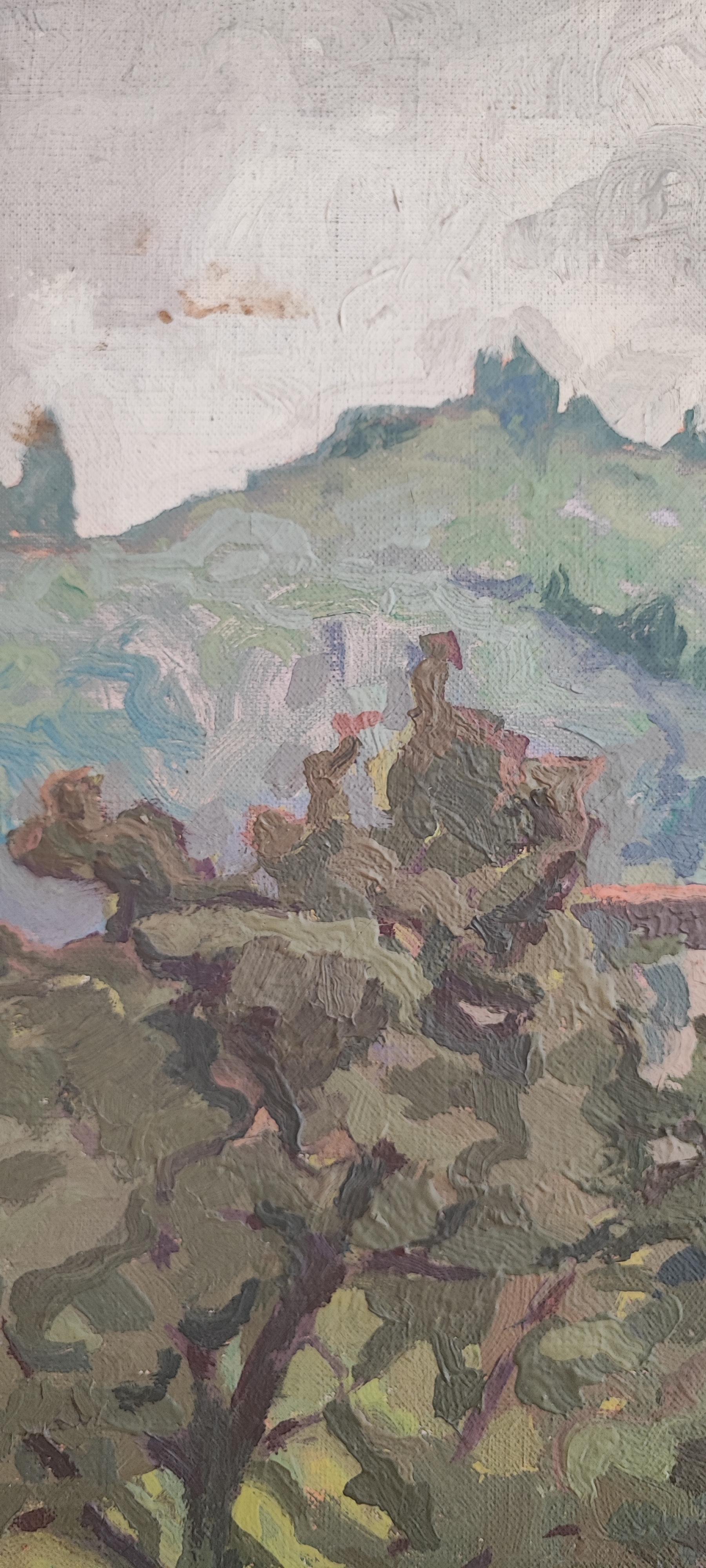 Campo de Ginebra - Landscape Painting Marrón de Frédéric Goerg