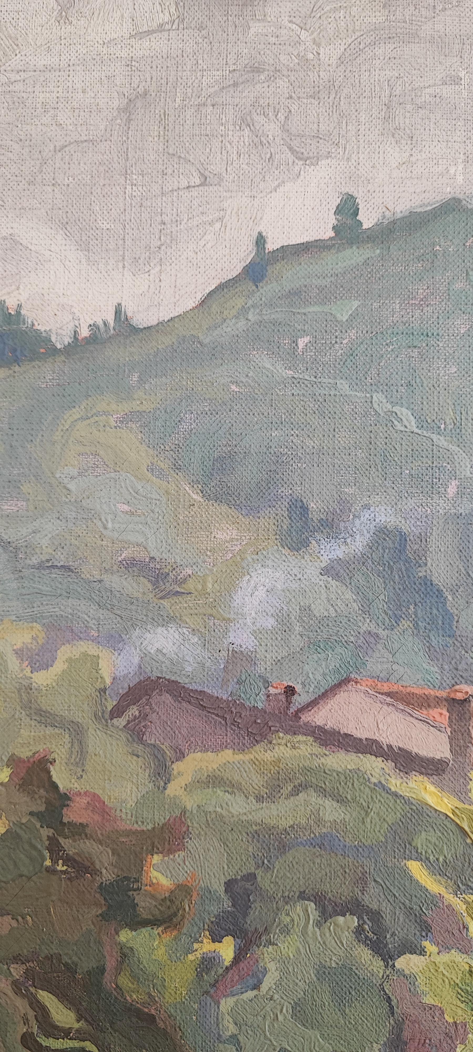 Obra sobre lienzo
Marco de madera
74 x 61,5 x 4 cm