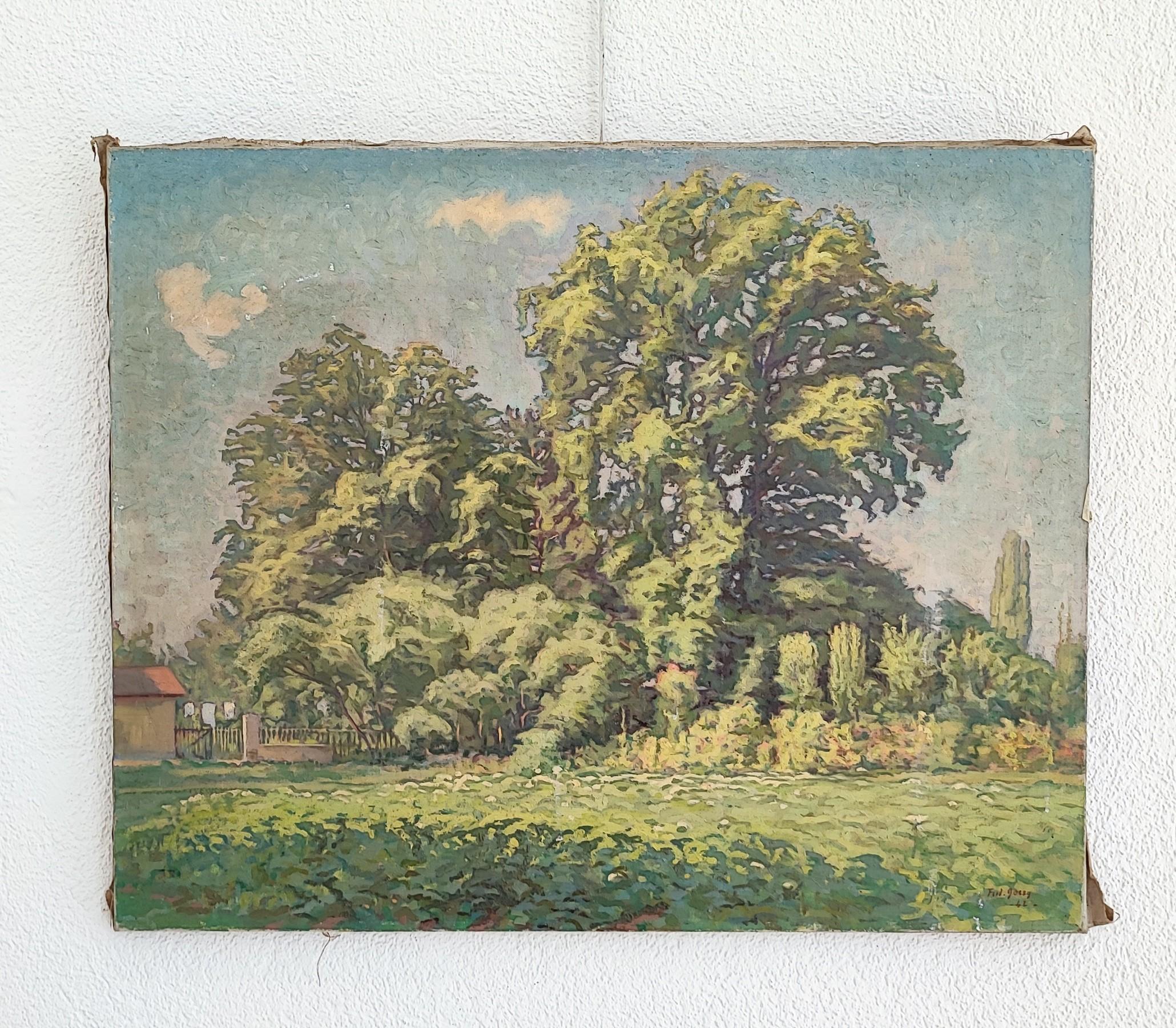 Paesaggio - Painting di Frédéric Goerg