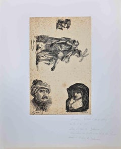 Portraits - Etching by Frédéric Villot - Mid 19th Century