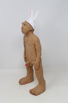 Freaklab Big Humans Made Entirely by Hand in Terracotta, Man-Rabbit