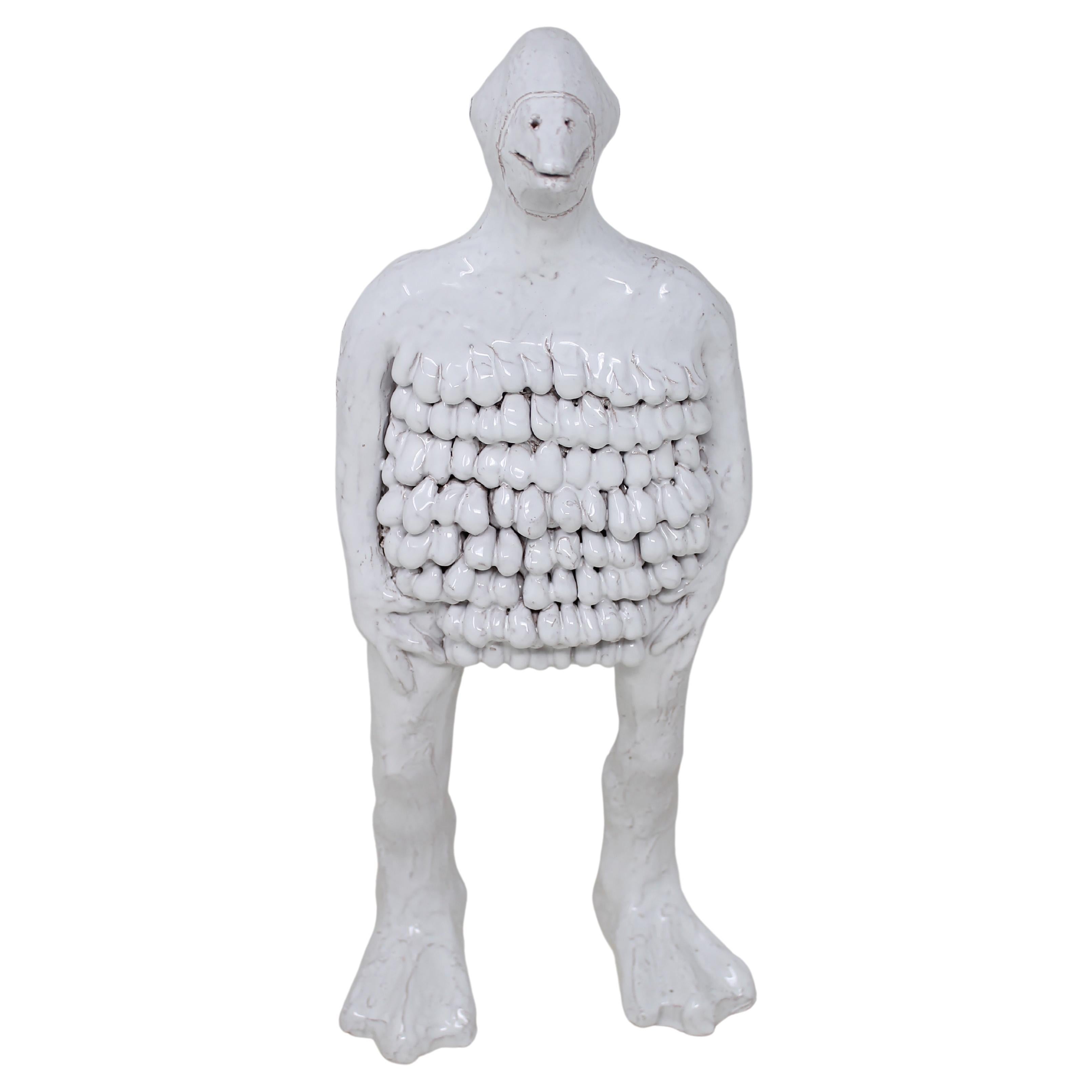 Freaklab Big Humans Made Entirely by Hand in Ceramic, Man-Woman Bird For Sale
