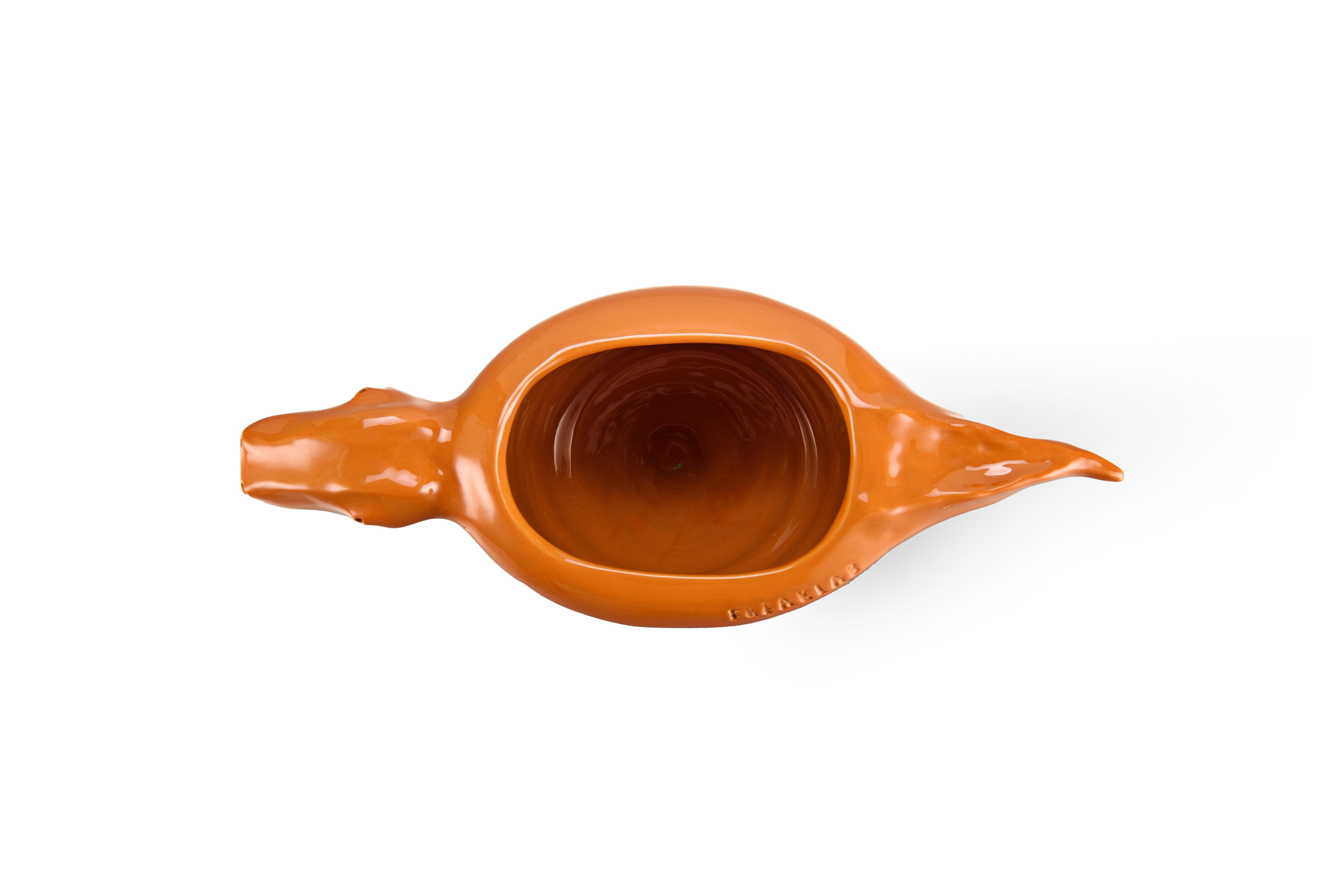 Freaklab Cocodrile Bowl Large Made Entirely by Hand in Ceramic For Sale 4