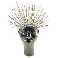 Freaklab Head  Made Entirely by Hand in Ceramic, ' Testa Riccia'