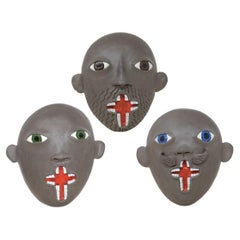 Freaklab Trio-Maske, vollstndig von Hand in Keramik hergestellt