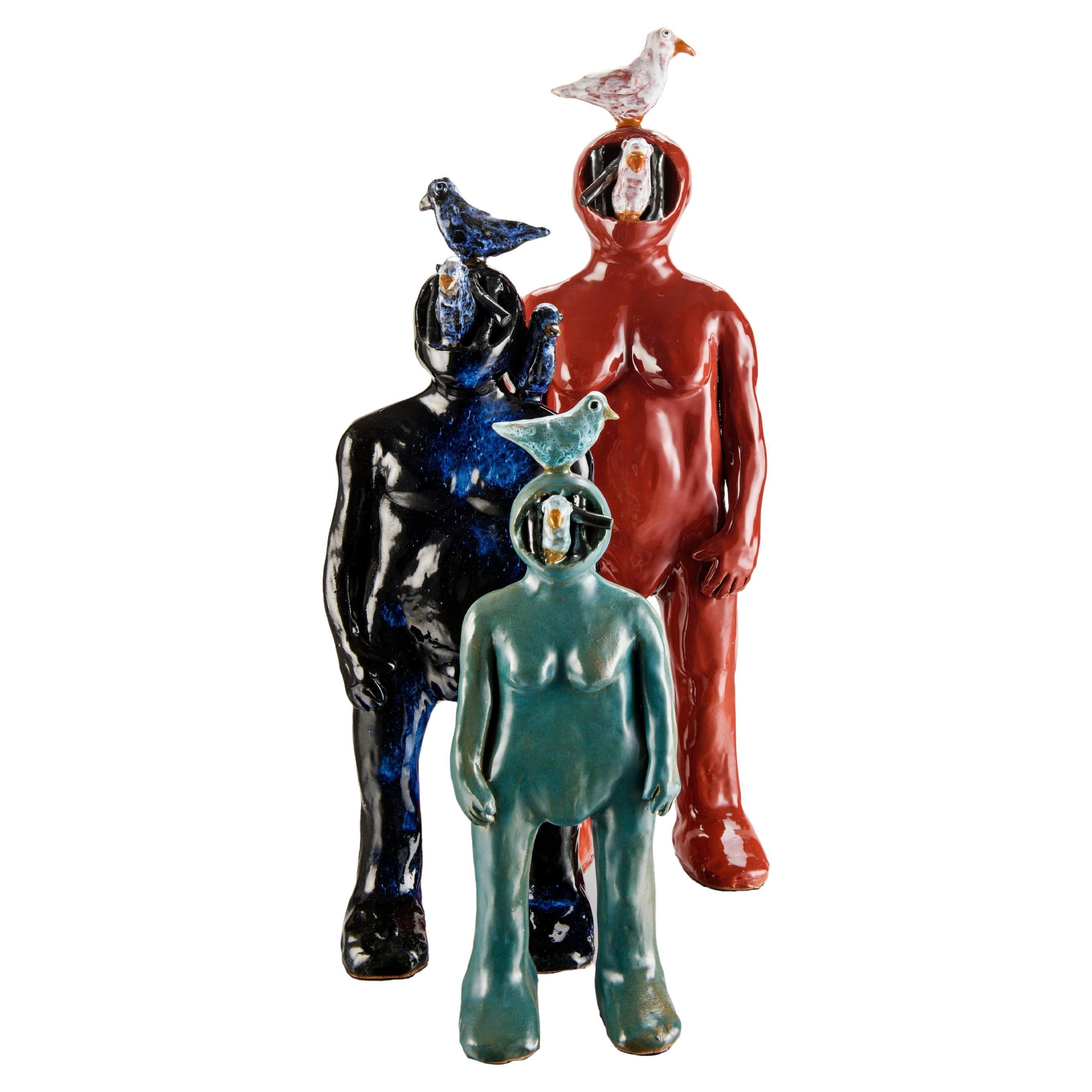 Freaklab Trio Palombari Made Entirely by Hand in Ceramic For Sale