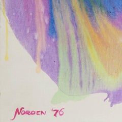 'Abstract, Coral and Jade', San Francisco Bay Area Abstraction, Large Oil