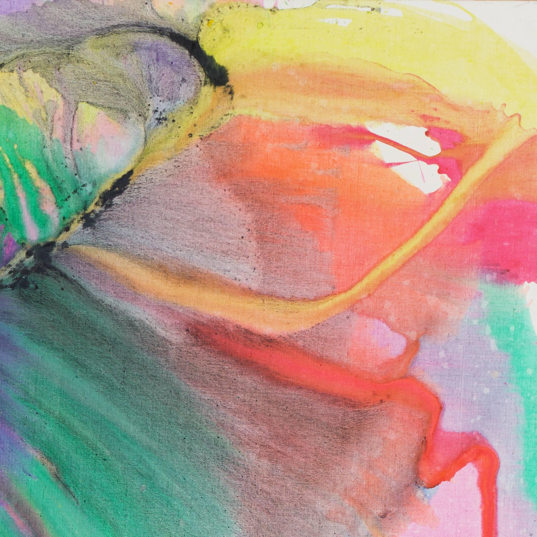 'Abstract, Coral and Jade', San Francisco Bay Area Abstraction, Large Oil For Sale 2