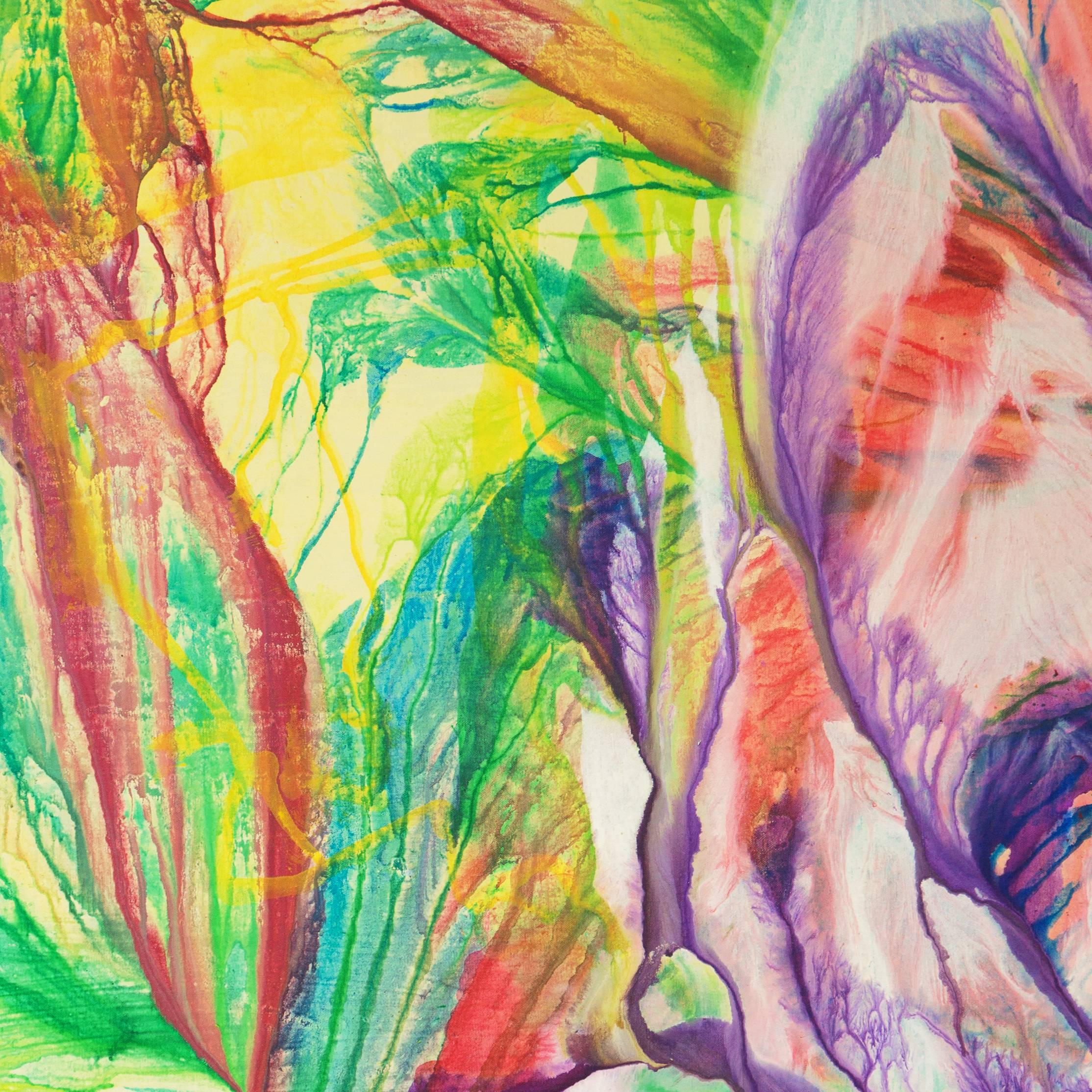 'Ocean Flowers', San Francisco Symphony, Large Vibrant California Abstract - Painting by Frealon Norden Bibbins