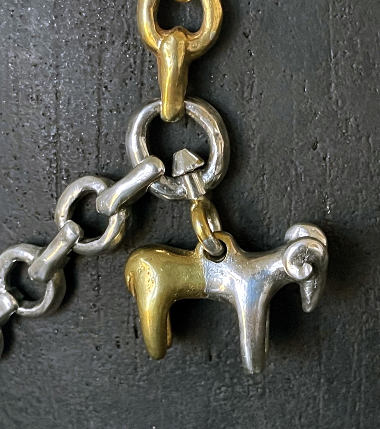 Frech Gilt and Silvered Necklace 