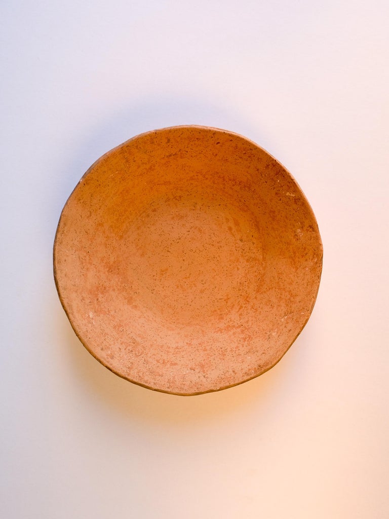 Moroccan Freckles Terracotta Small Plate Made of Clay, Handcrafted by the Potter Raja For Sale