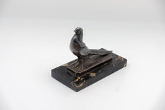 Faisan en bronze argenté de Frécourt