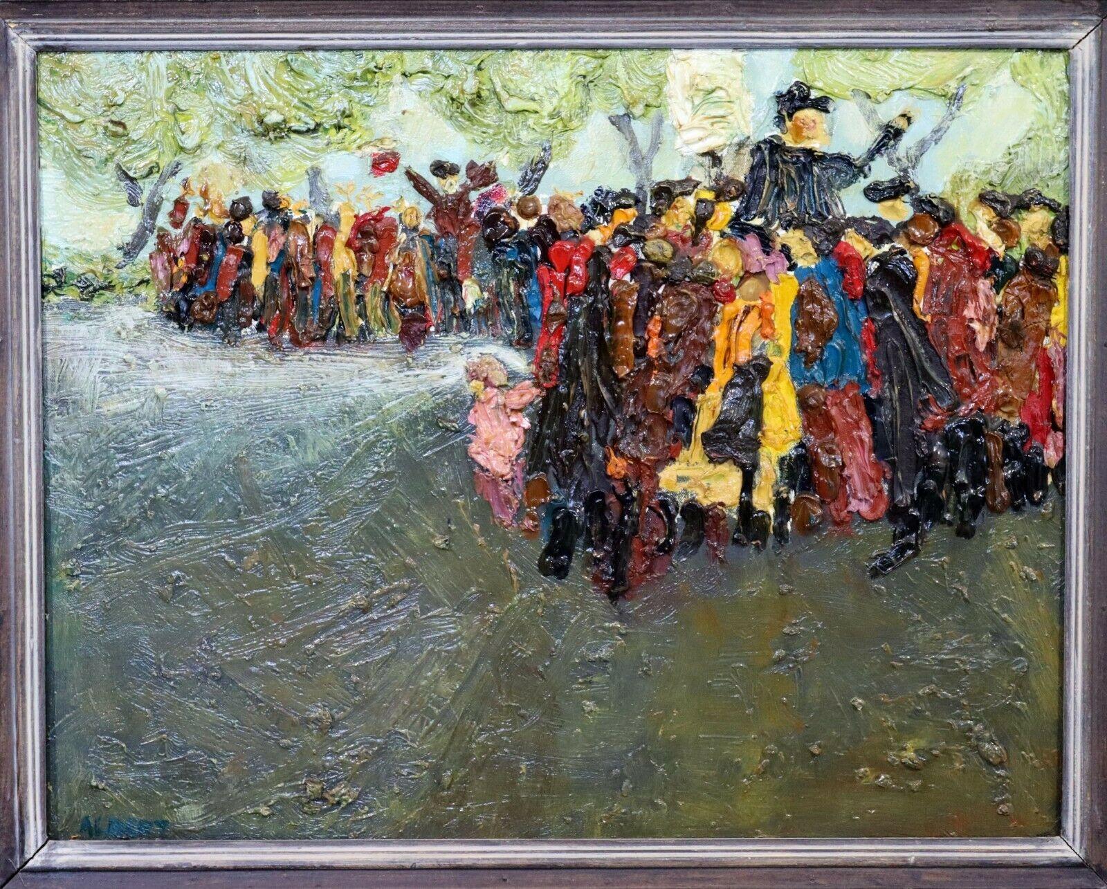 For your consideration is a framed and signed, oil on board painting, 