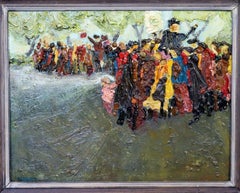 Fred Albert Signed Hyde Park Framed Oil on Board