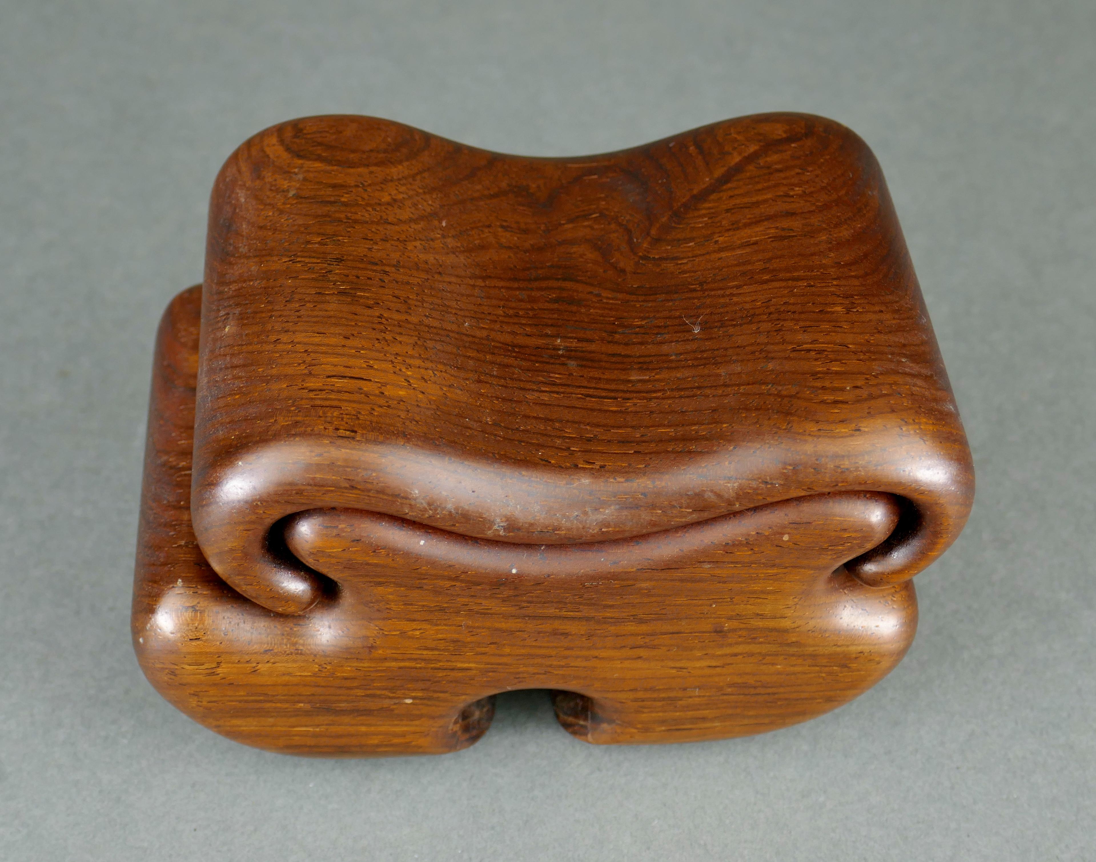 Fred And Marilyn Buss Cazadero California Cocobolo Corazón Madera Seta Caja de Almacenamiento Moderno de mediados de siglo en venta
