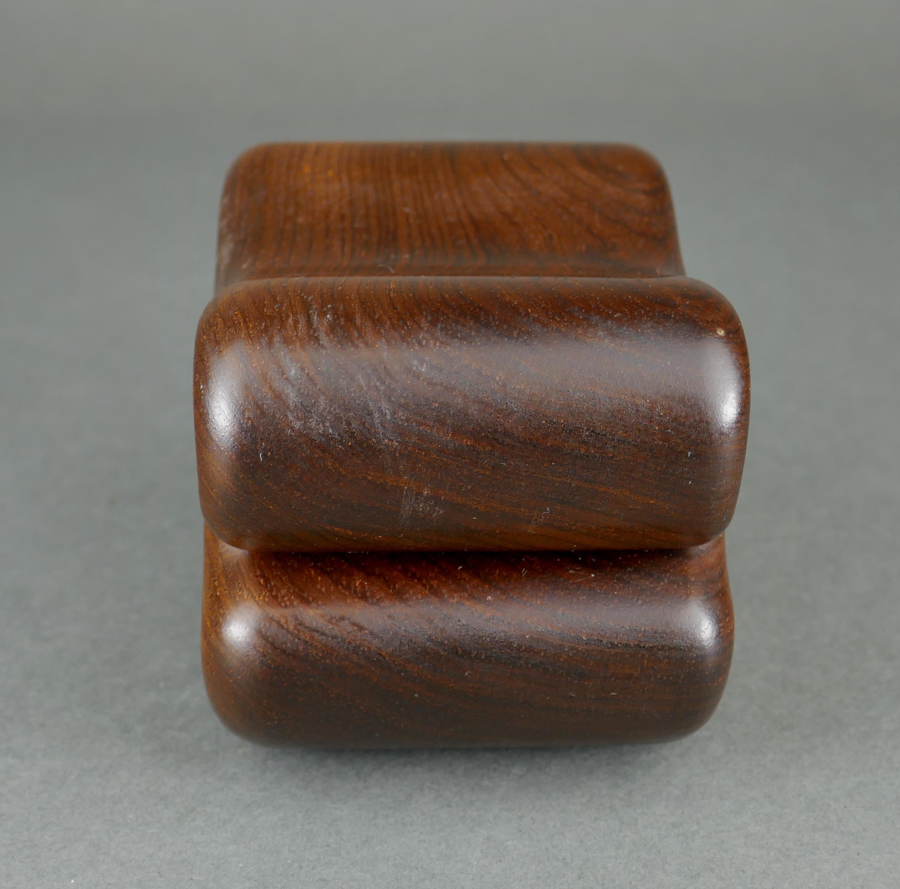 Fred And Marilyn Buss Cazadero California Cocobolo Corazón Madera Seta Caja de Almacenamiento Tallado en venta