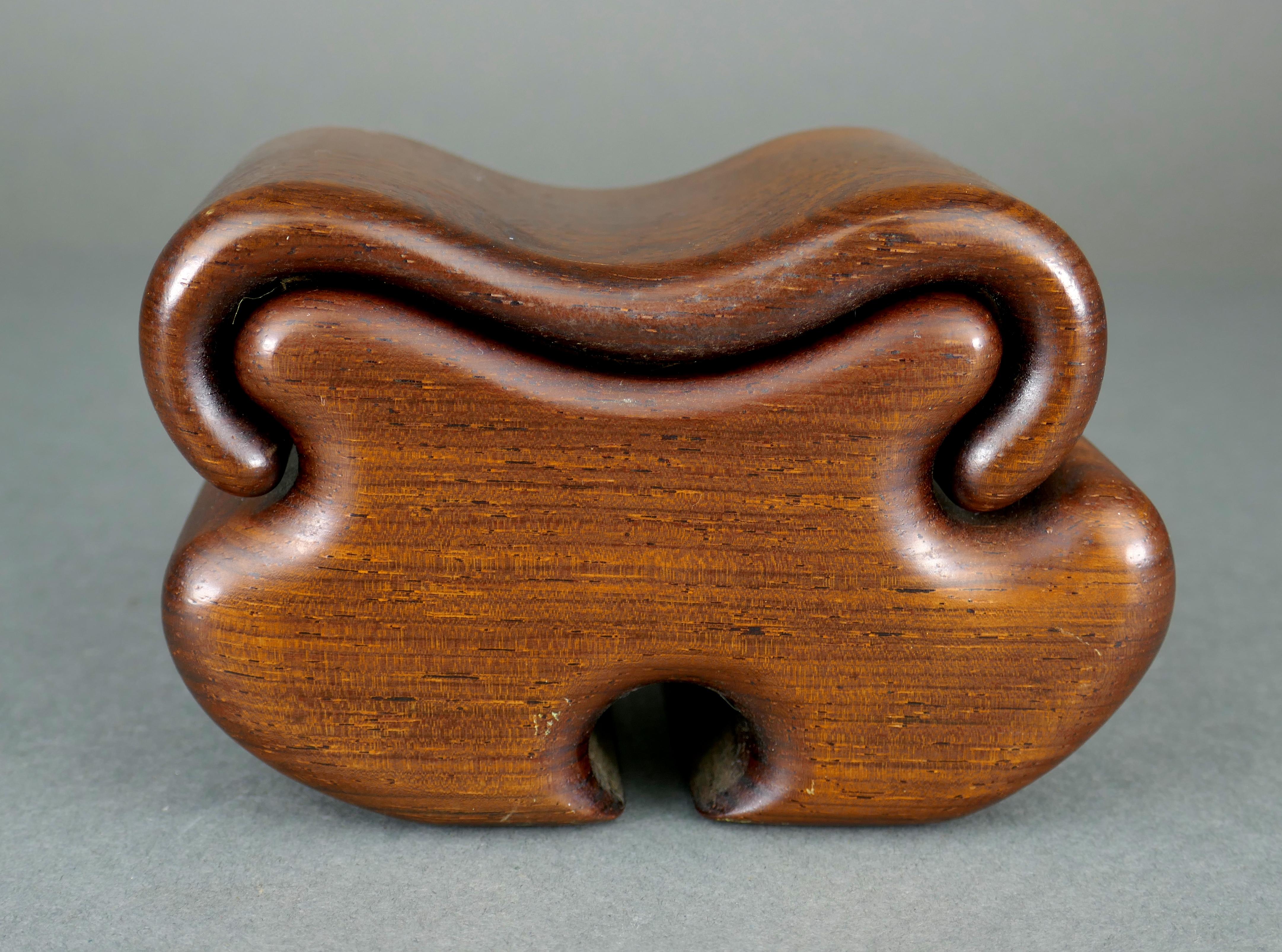 Fred And Marilyn Buss Cazadero California Cocobolo Corazón Madera Seta Caja de Almacenamiento en Bueno estado para la venta en San Juan Capistrano, CA