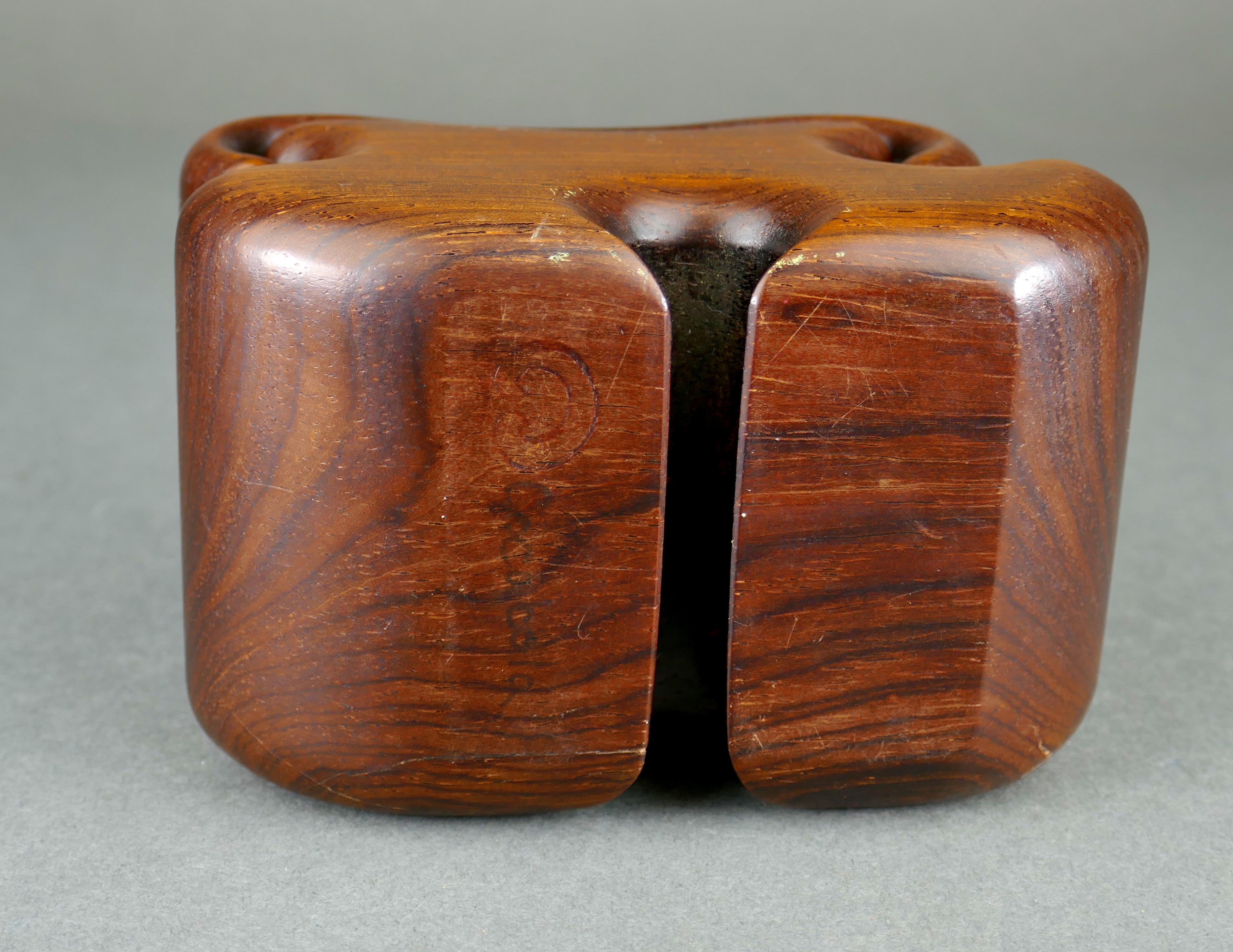 Fred And Marilyn Buss Cazadero California Cocobolo Corazón Madera Seta Caja de Almacenamiento en venta 1