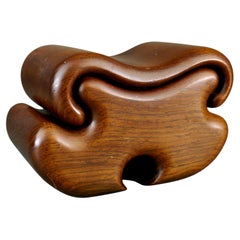 Fred And Marilyn Buss Cazadero California Cocobolo Corazón Madera Seta Caja de Almacenamiento